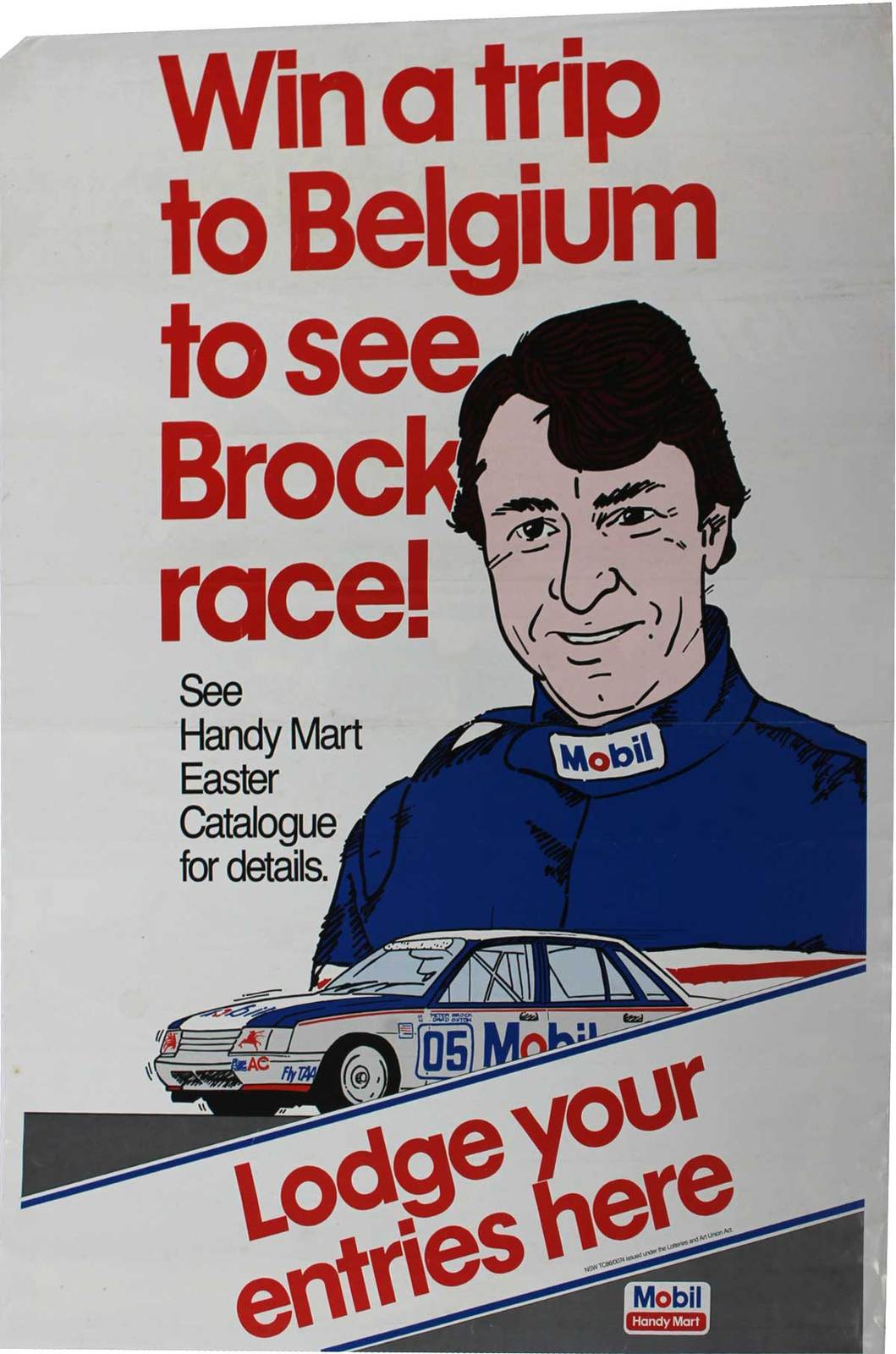 1986 Australian Motor Racing Calendar Poster