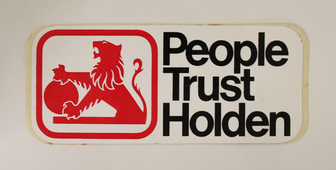 Early People Trust Holden Sticker Decal 15 x 6.5 cm Genuine Man Cave eBay