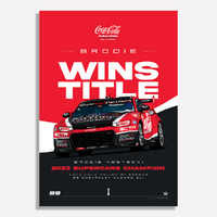 Brodie Kostecki Wins Title - Limited Edition Illustrated Print Coca Cola Camaro 