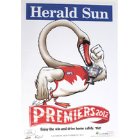Sydney swans AFL 2012 Premiers Poster