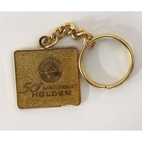 New Gold Holden 50th Anniversary Key Ring Includes Pouch 