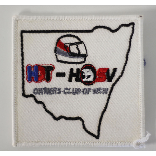 White HDT/HSV Owners Club Cloth Patch