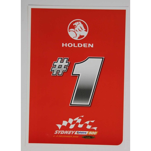 Holden #1 2009 Sydney 500 Promotional Card