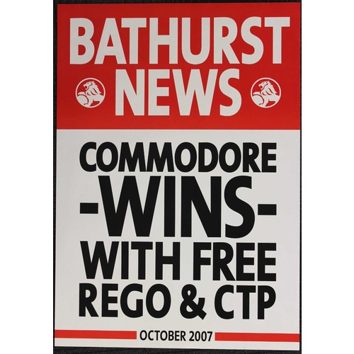 Bathurst News - Commodore Wins 2007 Poster