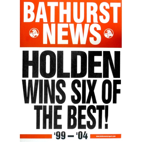 Bathurst News Poster Holden Wins 6 Of The Best!
