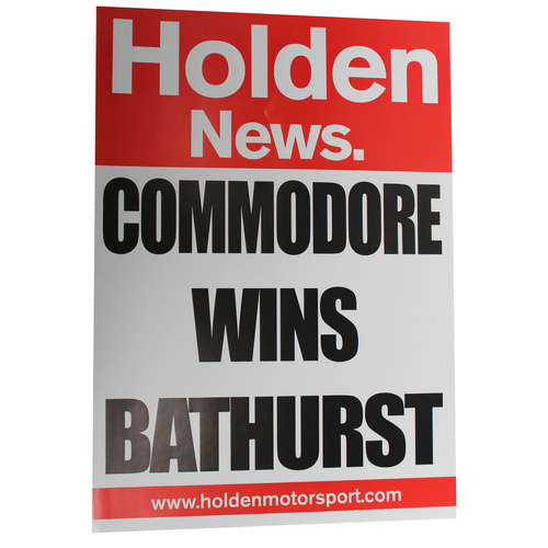 Holden News - Commodore Wins Bathurst Poster