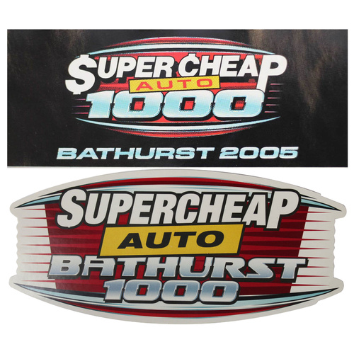Pair Of Supercheap Auto Bathurst 1000 Stickers