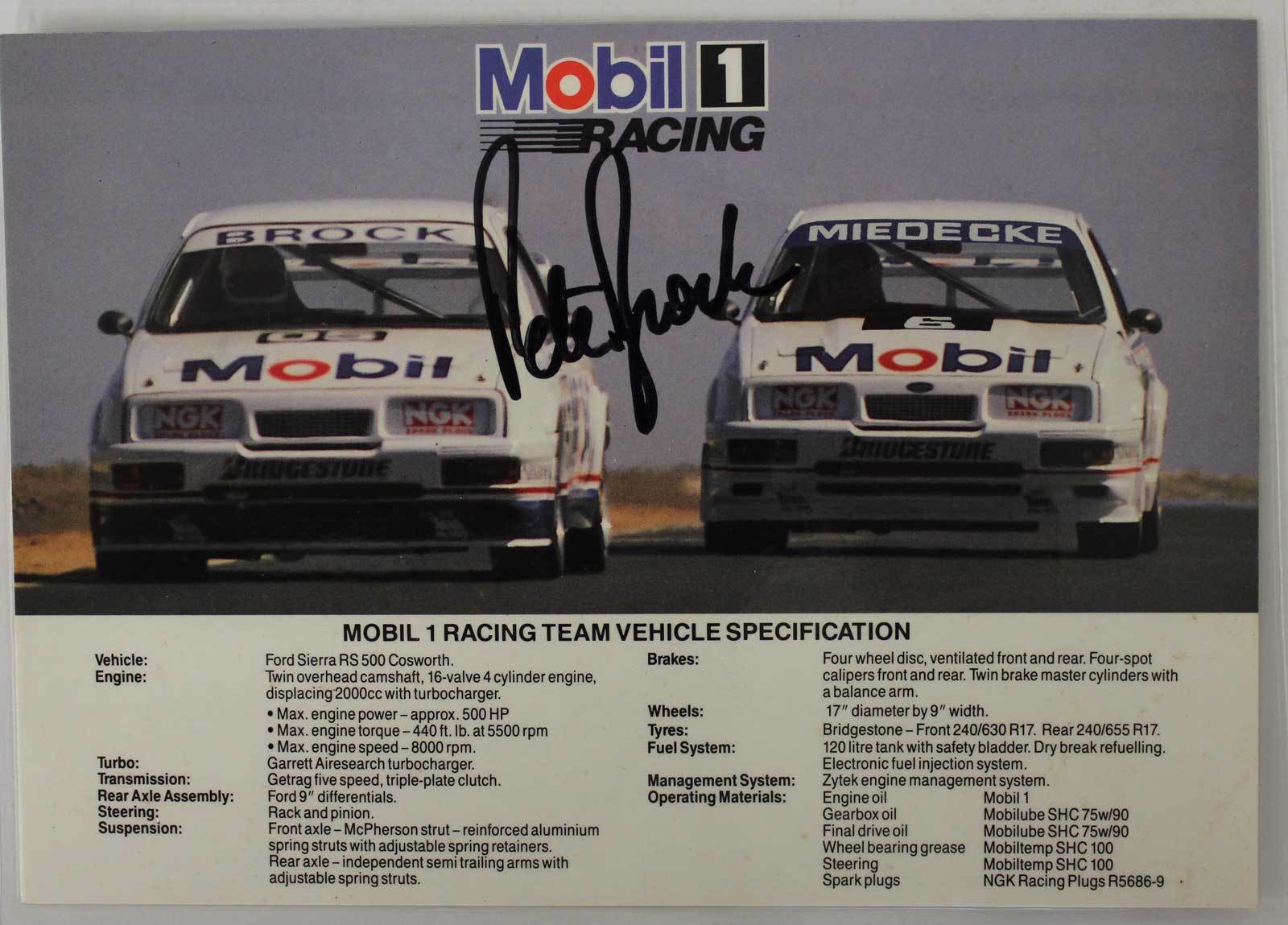 Motor Sport Memorabilia Sports Memorabilia Peter Brock Mobil Ford