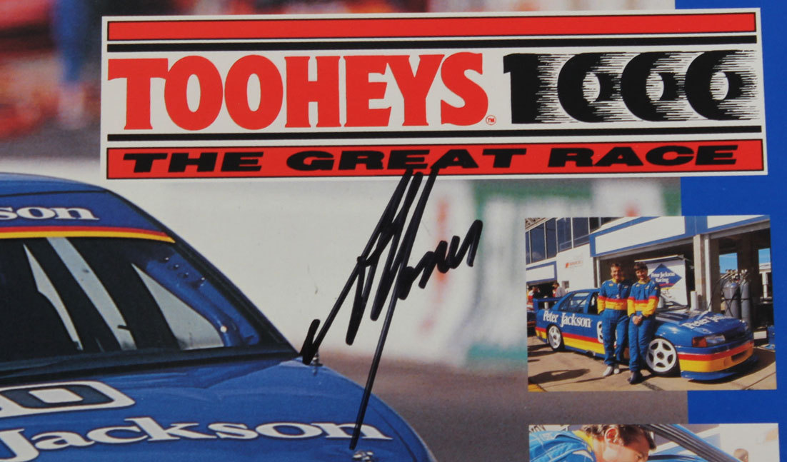 Signed Allan Jones Ford EB Falcon Poster - Peter Jackson Racing