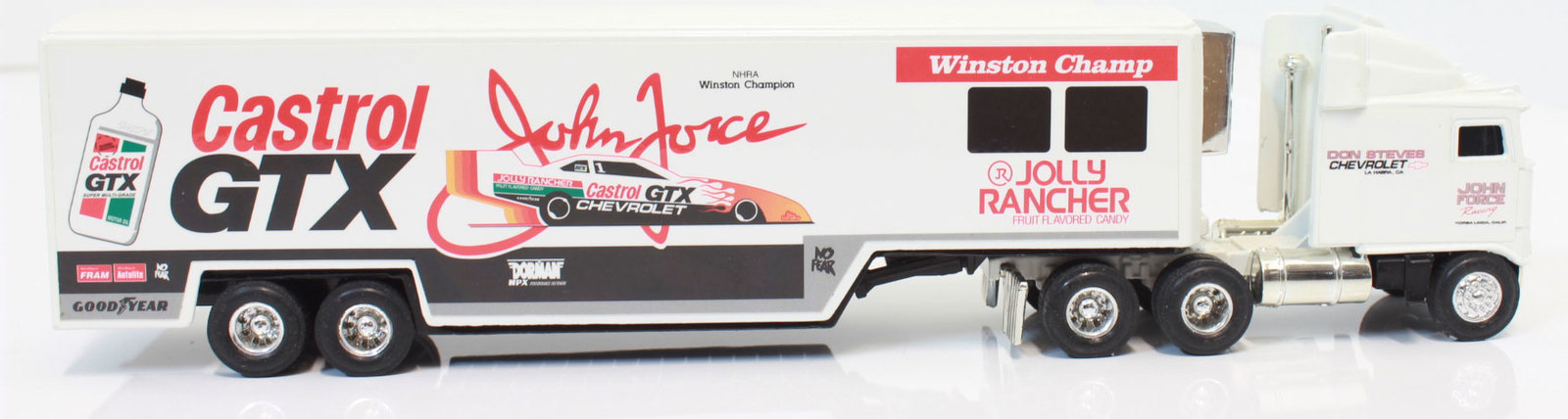 Used ERTL Castrol John Force NHRA Winston Champion Transporter 1:64