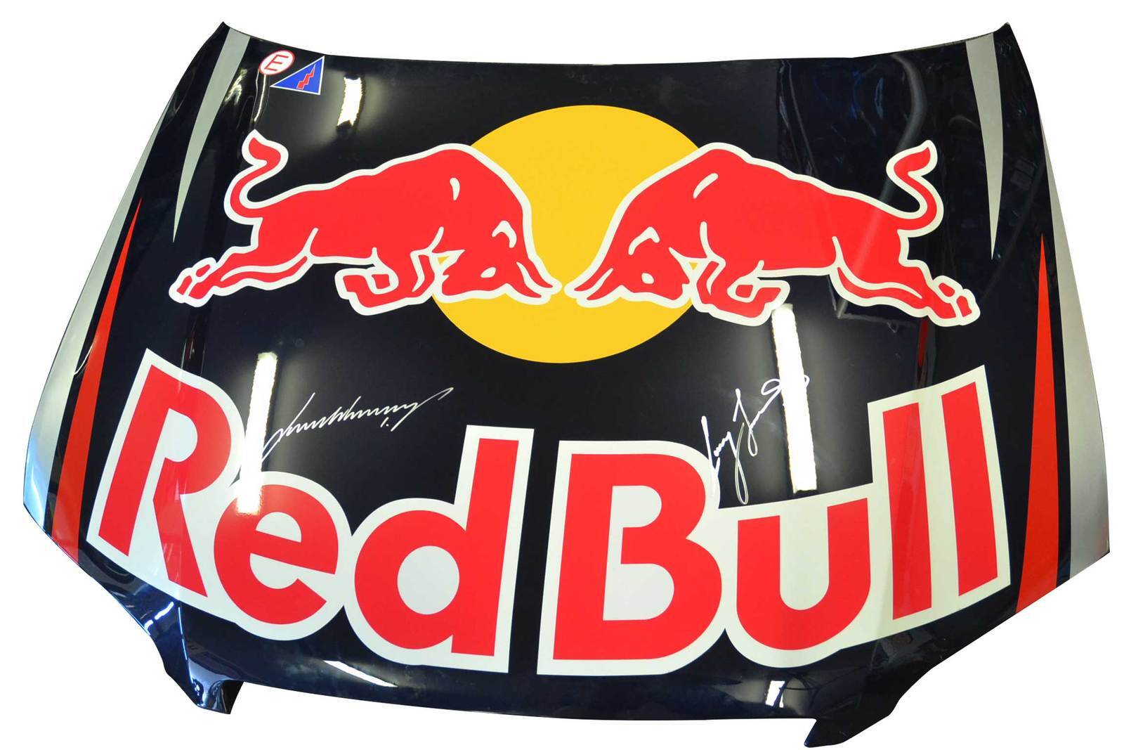 Signed Craig Lowndes / Jamie Whincup Red Bull Launch VE Bonnet - Red Bull  Racing