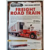 1:64 Mack Valueliner Econodyne BELL Freight Road Train Set Highway Replicas 