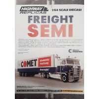 Highway Replicas 1:64 Freight Semi - Comet