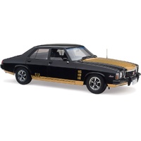 1:18 Holden HX GTS Monaro Tuxedo Black And Gold 4 Door Sedan 
