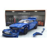 1:18 Diecast 2019 Ford Mustang GT Kona Blue Right Hand Drive