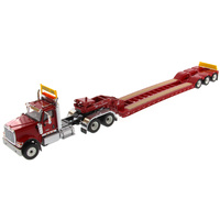 International HX520 & XL 120 Low-Profile HDG Trailer - Red