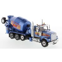 1:50 Western Star 4900 Concrete Mixer Truck McNeilus Bridge master Metallic Blue 