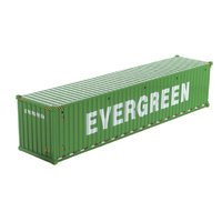 1:50 40' Dry Goods Sea Shipping Container - Evergreen