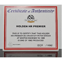 1:18 HR Premier Winton 1969 Peter Brock Certificate #0424