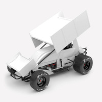 1:18 Plain Body Sprintcar - Gloss White Custom Code 3 Builds 