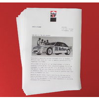 Peter Brock HDT Marlboro VK Big Banger Media Release Kit