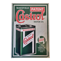 New Wakefield Castrol Motor Oil Tin Sign Promotional Advertisement 420x 290mm A3