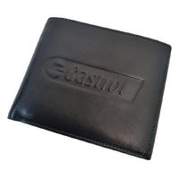 New Genuine Castrol Mens Black Leather Wallet Bi Fold
