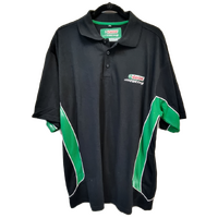 BNWOT Official Castrol Racing Men's Black and Green Polo Shirt Size XXL