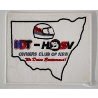 White HDT/HSV Owners Club Cloth Patch