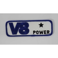 Blue V8 Power Cloth Patch