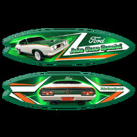 Pre Order Licensed Ford Falcon XB John Goss Special Emerald Fire Fibreglass Surfboard Full Size