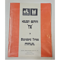 Original GMH HOLDEN TX Gemini Isuzu Standard Times Manual 45 Pages