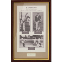 Framed Signed Sir Don Bradman Poster - The All Rounder