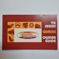 NOS Holden TX Gemini Owners Guide Service Book Genuine 9940568 Jan 1975
