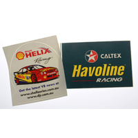 Pair of Caltex Havoline Racing & Shell Helix Stickers