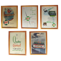 5 Framed Castrol Counter Top Displays