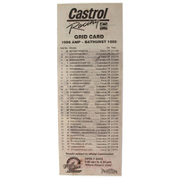 Castrol Racing Grid Card - 1996 AMP 1000