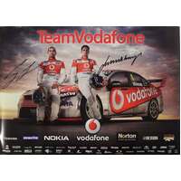 Signed Whincup Lowndes 2009 Vodafone Poster