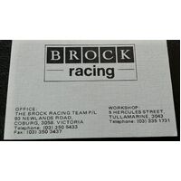 BROCK Racing business card Original Collectable 