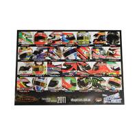V8 Supercars 2011 Teams Drivers Helmets Poster