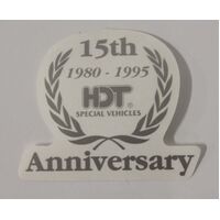 Silver HDT 15th Anniversary Decal