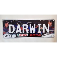 Castrol Signed Number Plate Supercars Darwin 2014 Chaz Mostert Mark Winterbottom