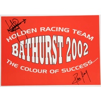 Kelly & Pretty Signed Holden Bathurst 2002 Poster