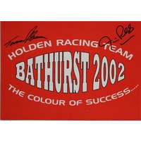 Mezera & Richards Signed Holden Bathurst 2002 Poster