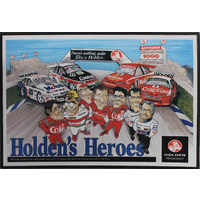 Holden Heroes Cartoon Poster