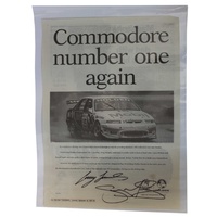 Craig Lowndes & Greg Murphy Signed Laminated News Paper Page