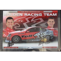 Signed Will Davison & Garth Tander Laminated Poster