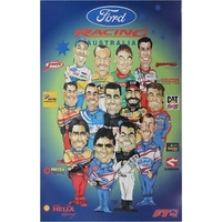 Ford Racing Australia Charactures Poster