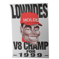 Craig Lowndes V8 Champ For 1999 Poster