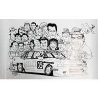 Signed 1993 Mobil 1 Racing Poster